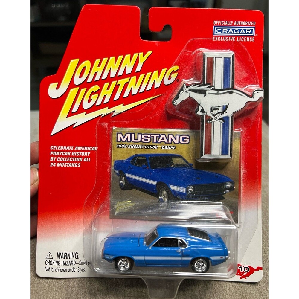 Johnny Lightning 1969 Shelby GT500 Mustang Cragar Diecast Sealed Blue
